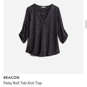 Beacon Patty Roll Tab Knit Top (Stitchfix) size Medium